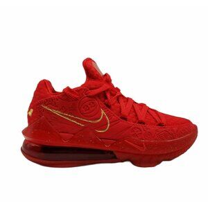 Nike LeBron Titan 17 Low Red Gold Shoes CD5008 600 Size‎ M 3.5 W 5